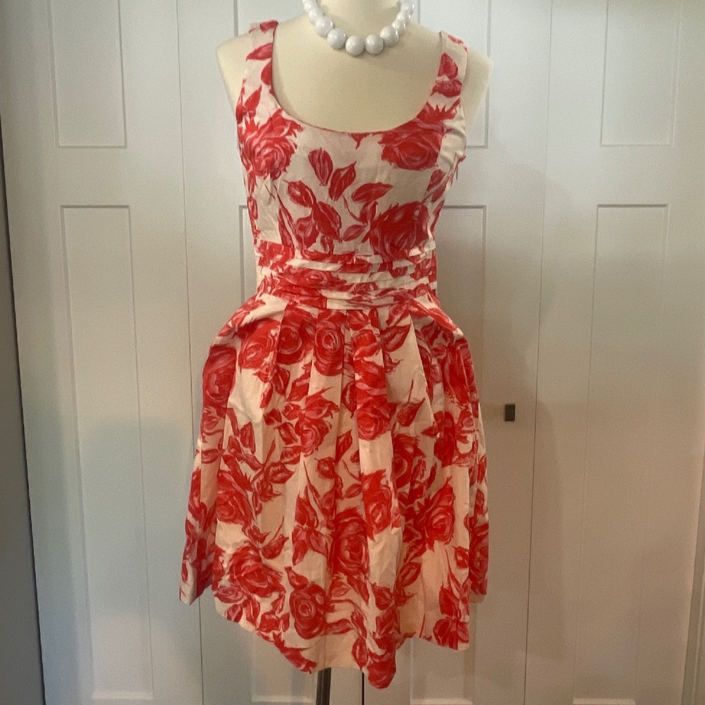 Mad Men Fit & Flare Neon Pink Dress